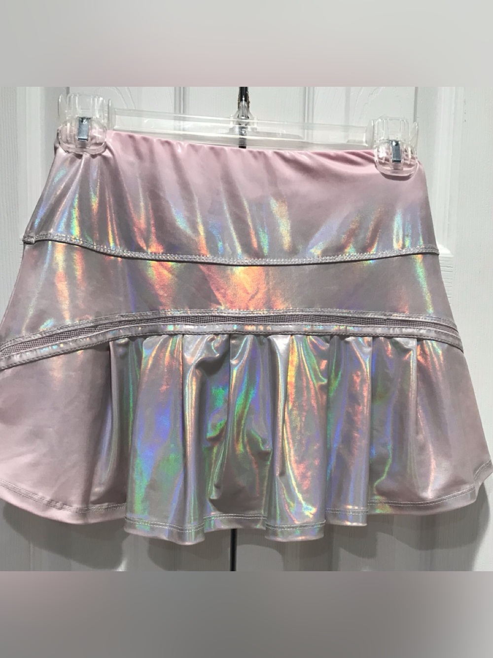 🍏 Lucky in Love Girl’s Ombré Lavender/Silver Skorts, Size L (14 y)